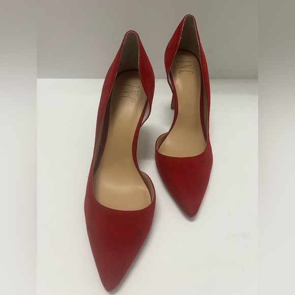 INC International Concepts Kenjay Dorsay Stilleto Heels shoes Red Size 9 - Picture 4 of 11